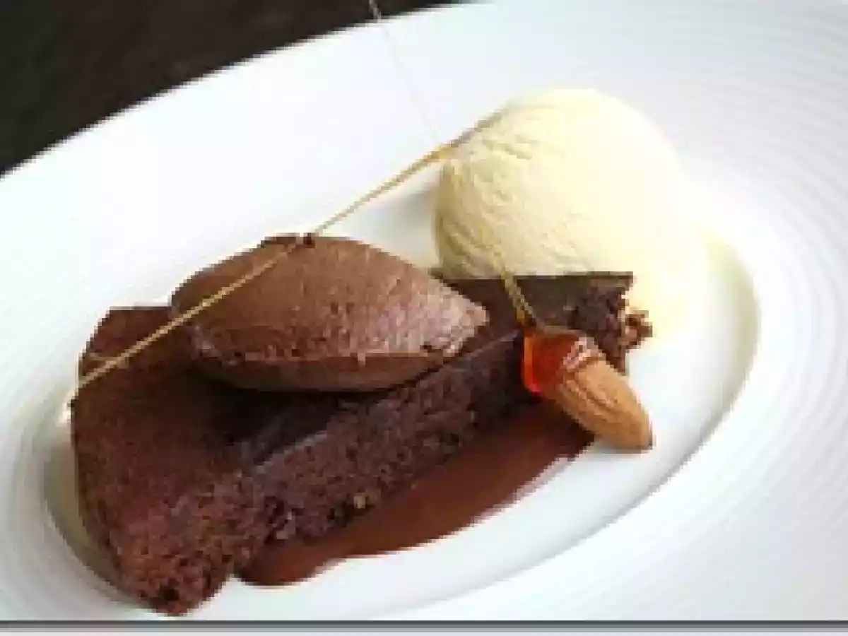 Brownie aux Rochers Ferrero, Ganache au Chocolat et Glace à la Fleur d'Oranger - photo 3