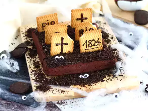 Recette Brownie cimetière pour halloween