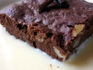 Brownie extra moelleux et sa crème anglaise