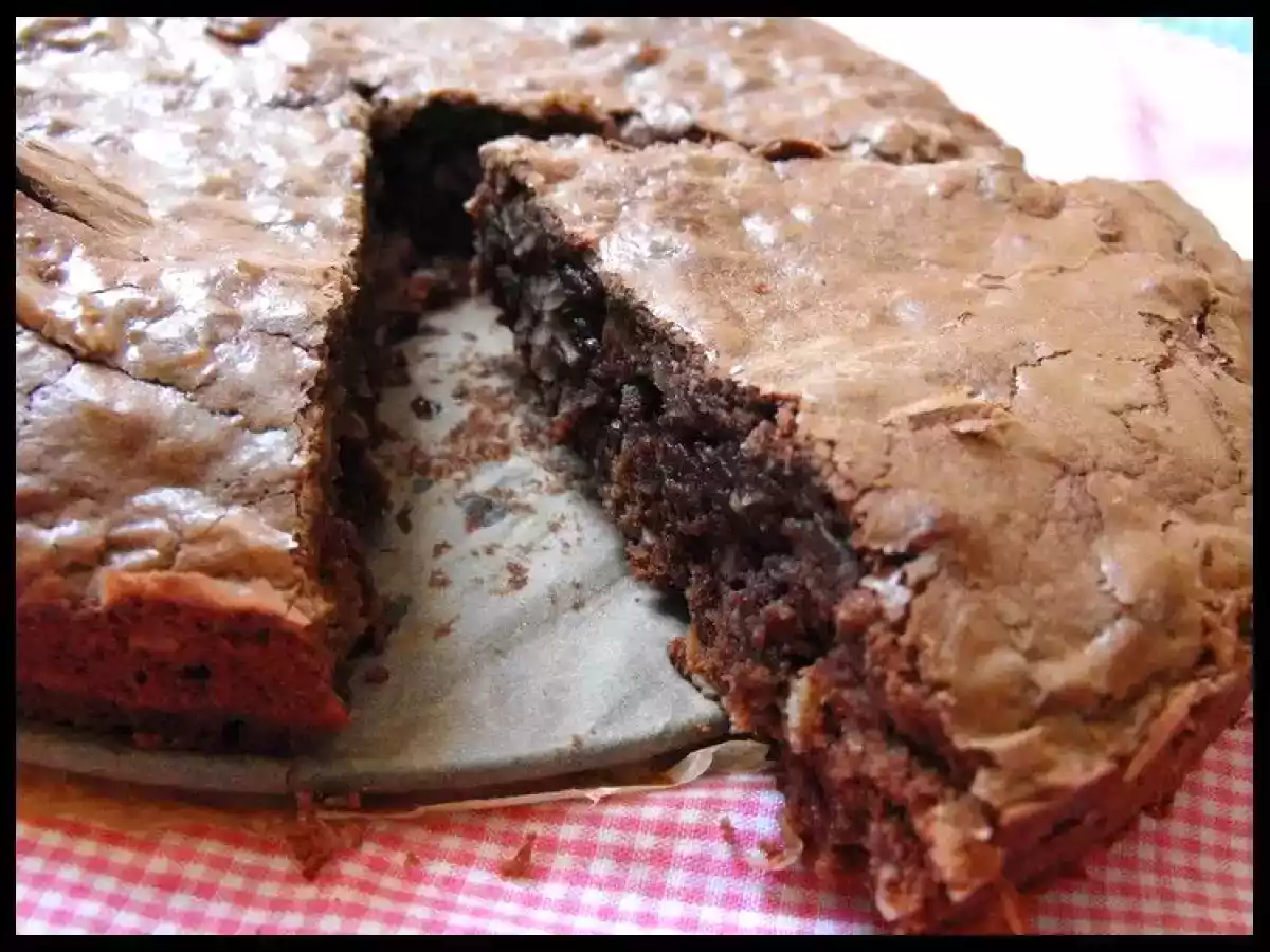 Brownie fondant et croquant aux amandes
