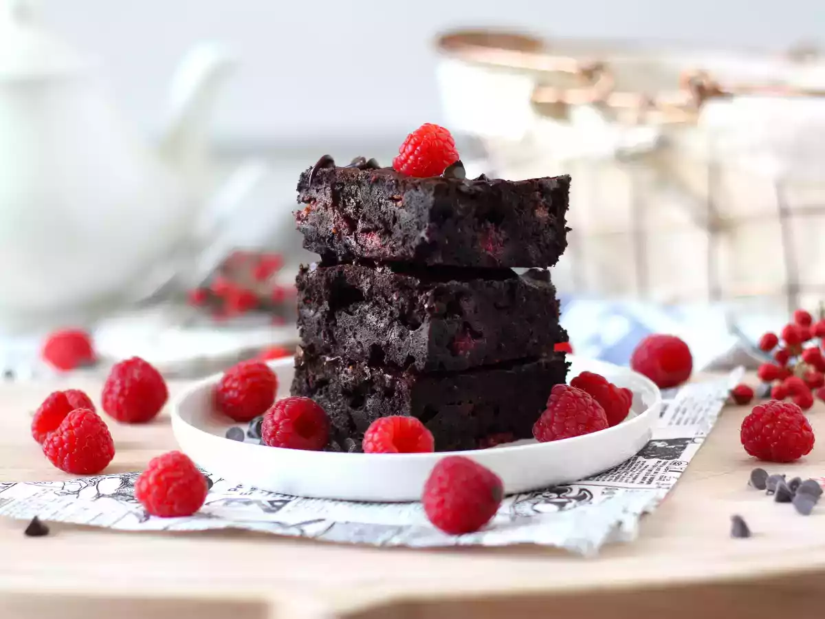 Brownie framboise chocolat, la gourmandise à l'état pur ! - photo 3