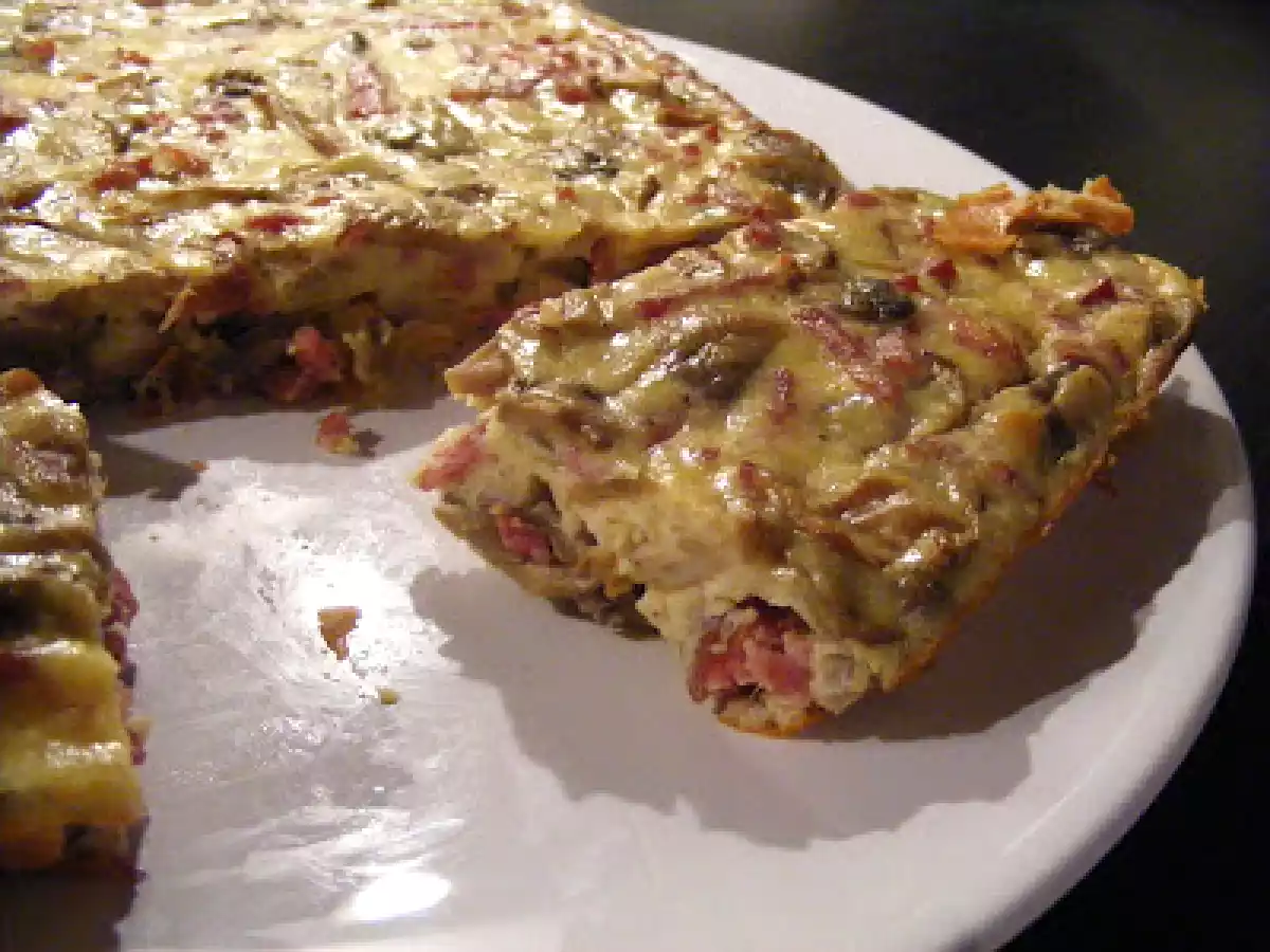 Brownie salé aux champignons et aux lardons - photo 2