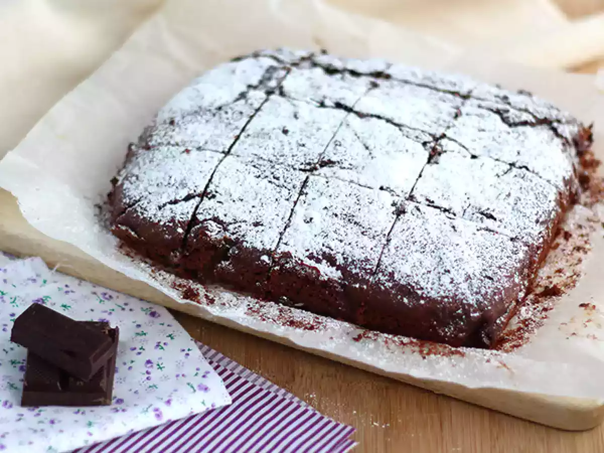 Brownie vegan, sans œufs, ni lait