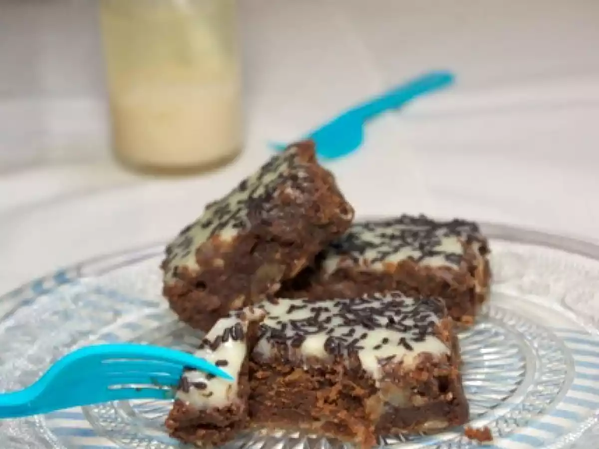 Brownies chocolat noir, amandes et glaçage chocolat blanc - photo 6
