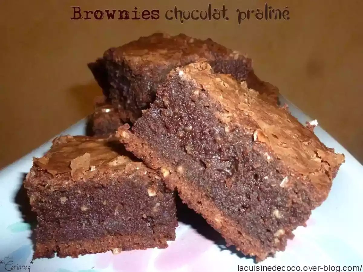 Brownies chocolat praliné