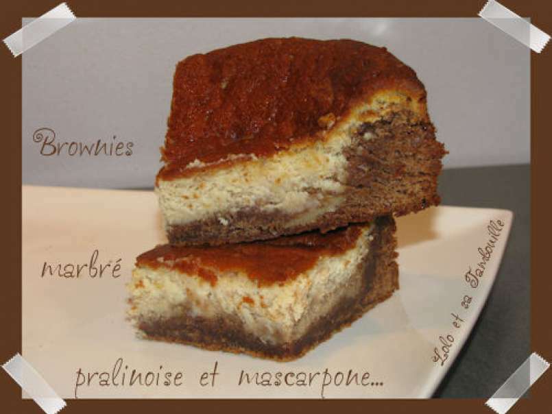 Brownies marbré à la pralinoise et mascarpone, photo 1