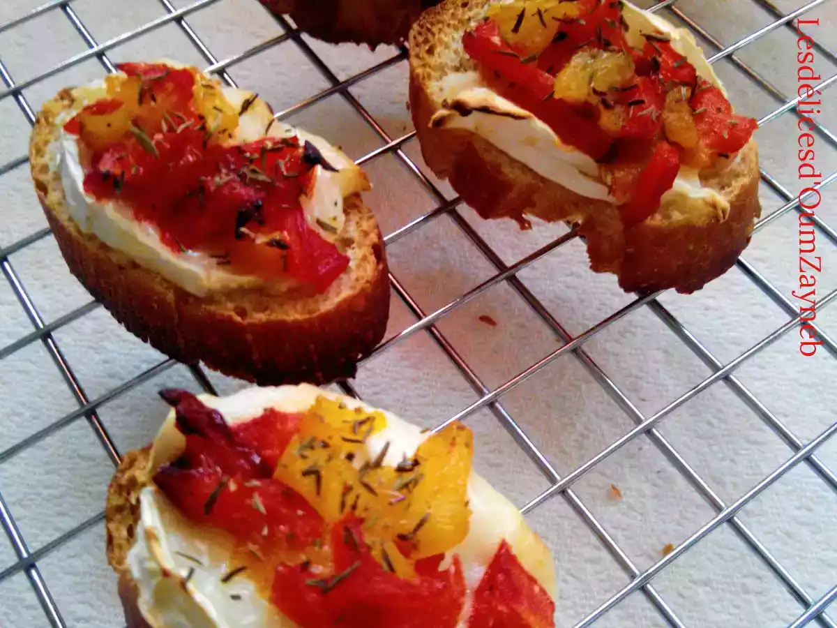 Bruschetta chèvre et poivrons - photo 2