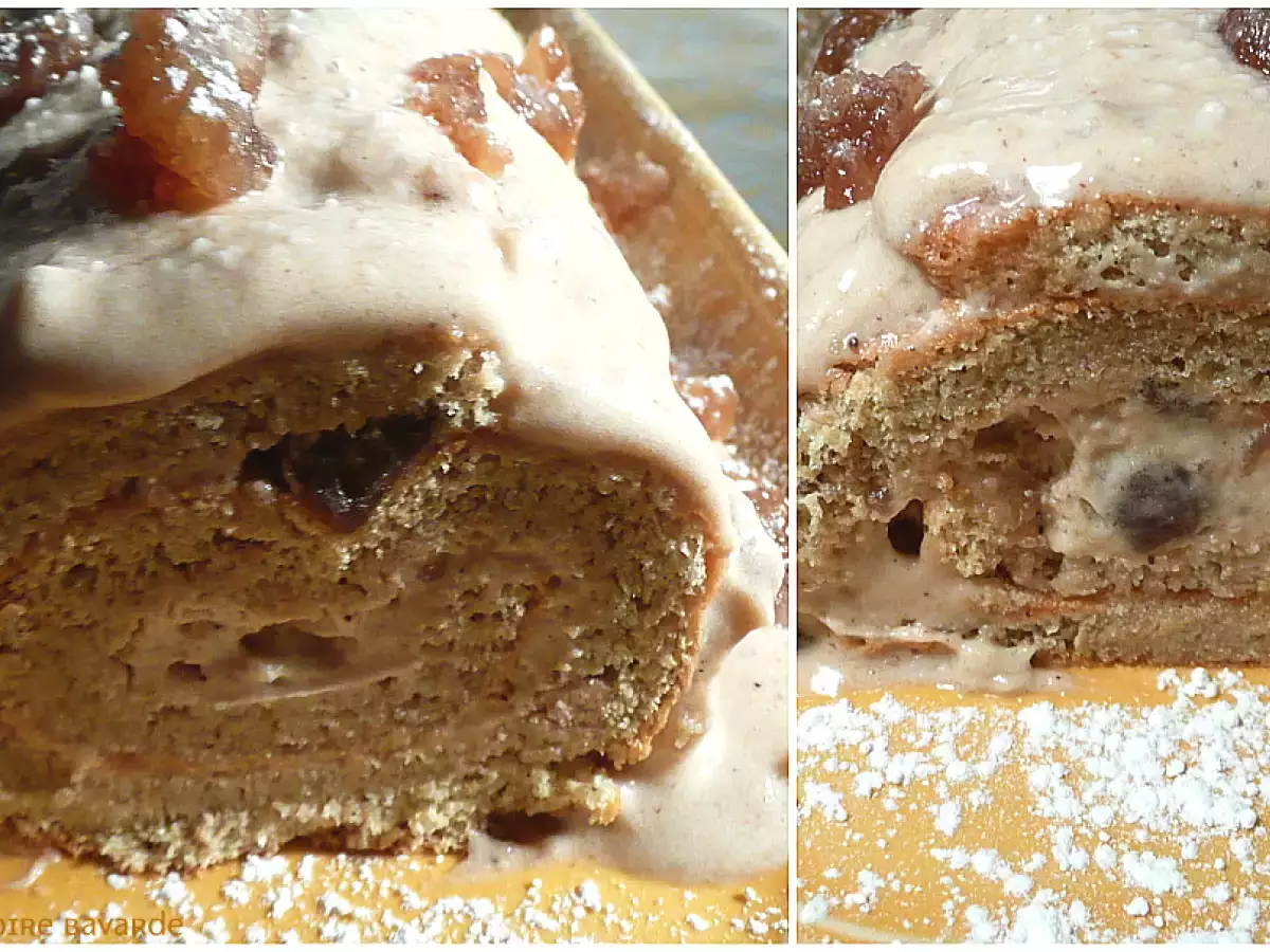 Bûche à la mousse de châtaignes et marrons confits - photo 3