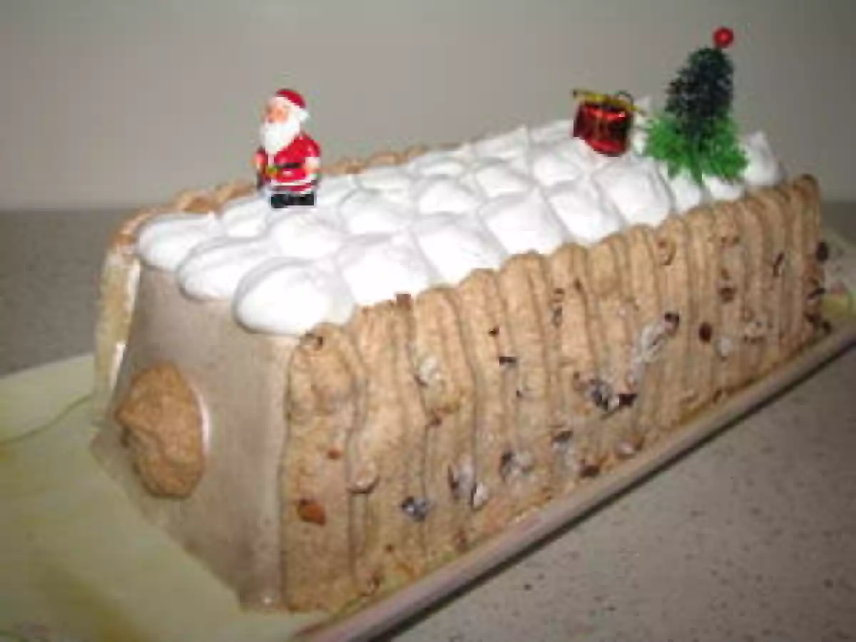 Bûche à la mousse de marrons et vanille