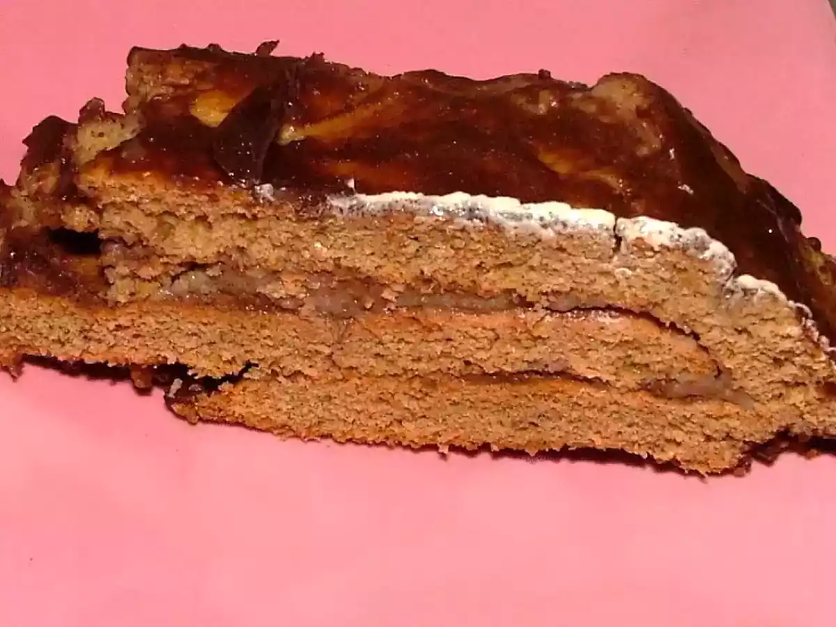 Bûche au Yannoh (goût café) et flan noisettes avec chocolat