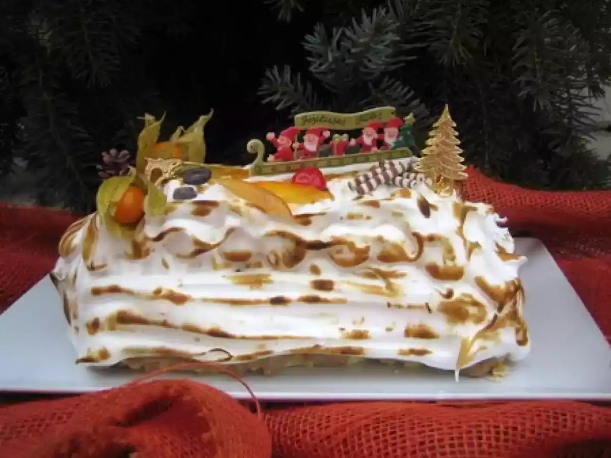 Bûche aux marrons et écorces d'oranges confites - photo 2