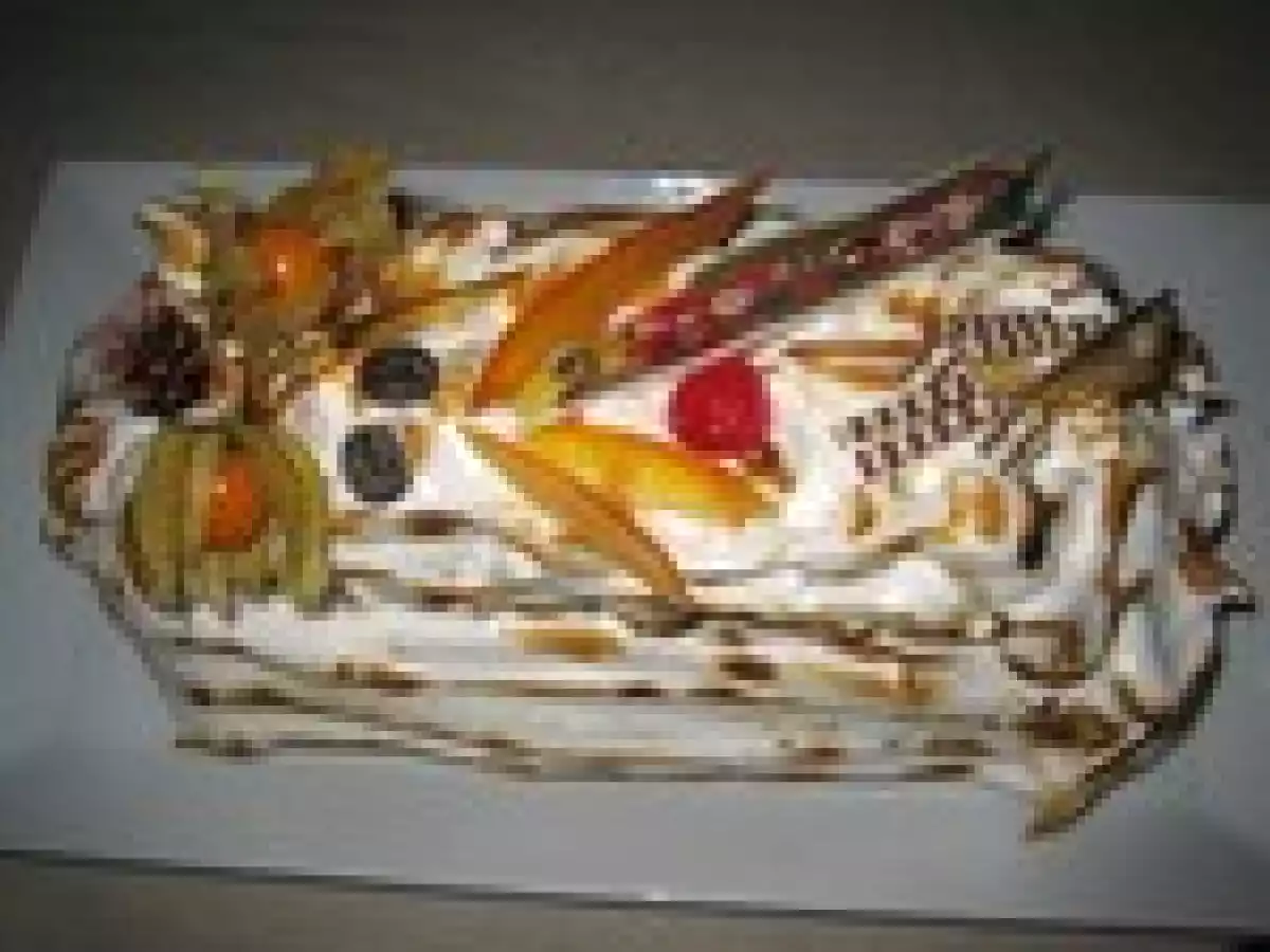 Bûche aux marrons et écorces d'oranges confites - photo 3