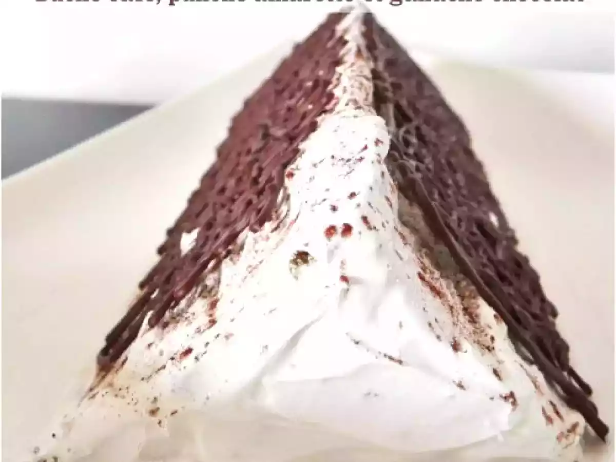 Bûche café punché amaretto, ganache chocolat