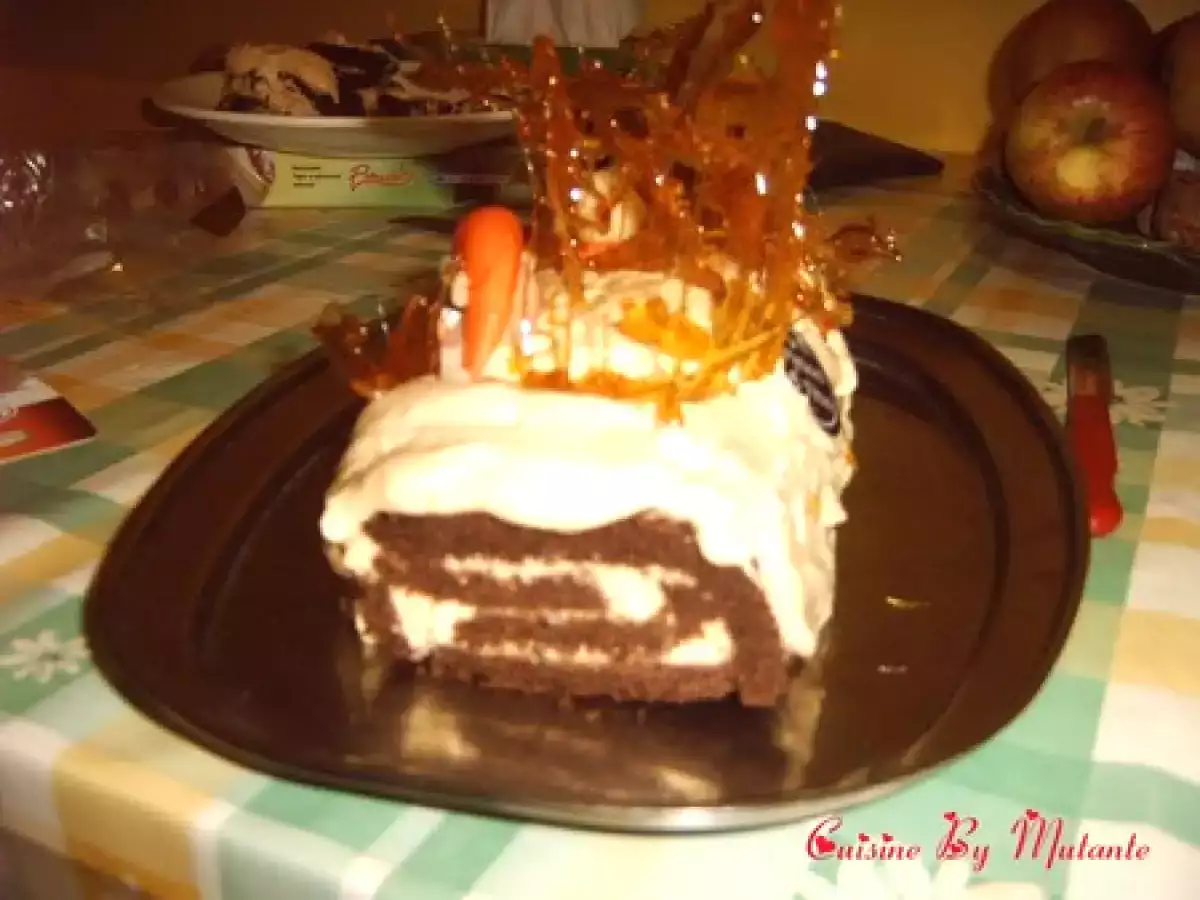 Bûche caramel à la fleur de sel (ma merveilleuse bûche de Noël!) - photo 2