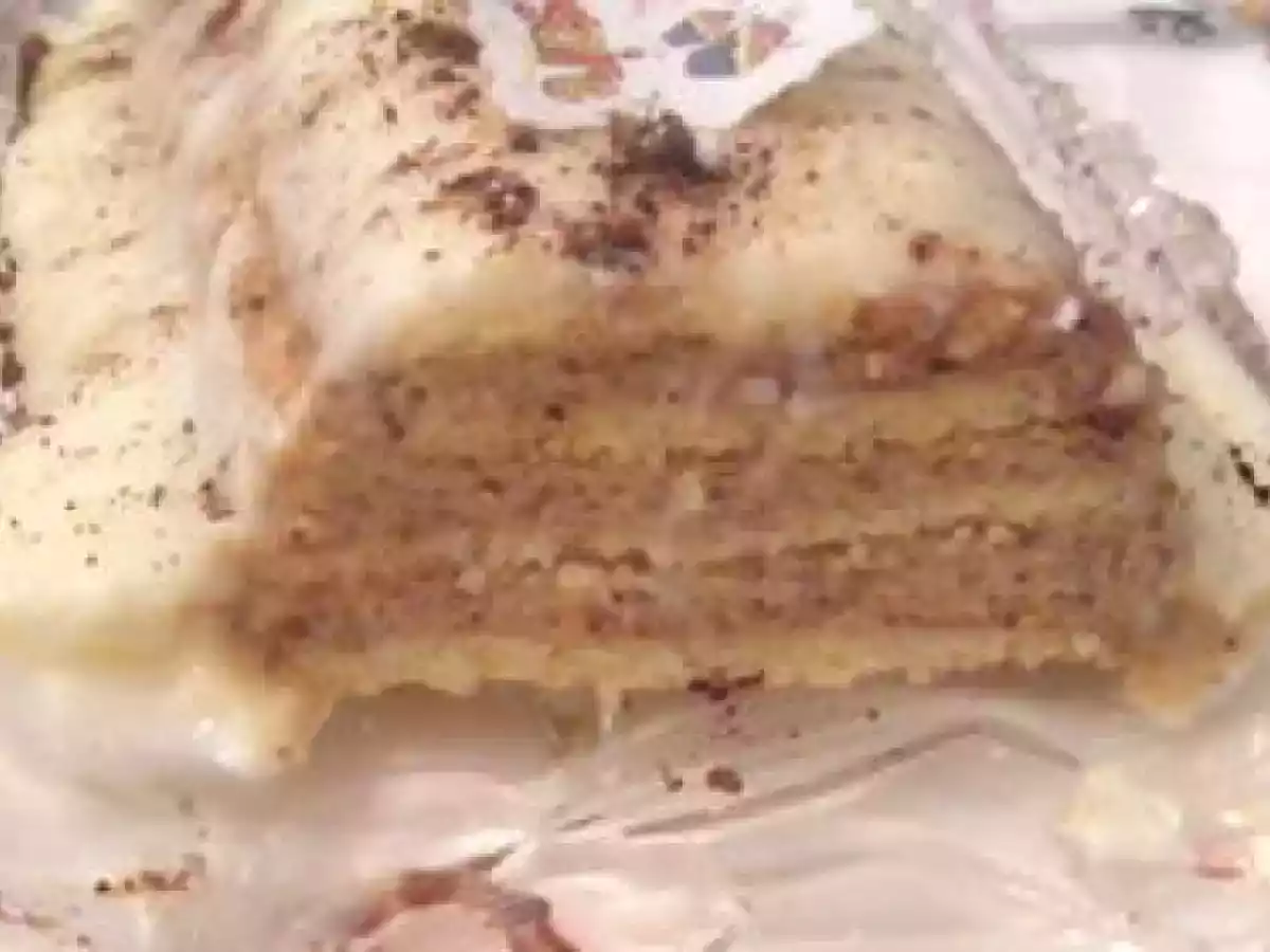 Bûche chocolat blanc - praliné