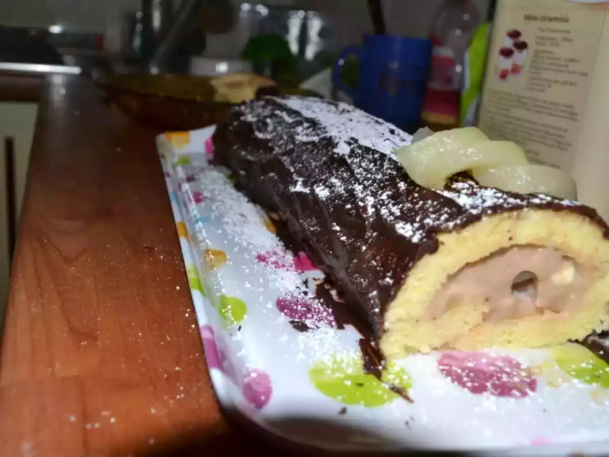 Bûche crème de marron/poire - photo 3