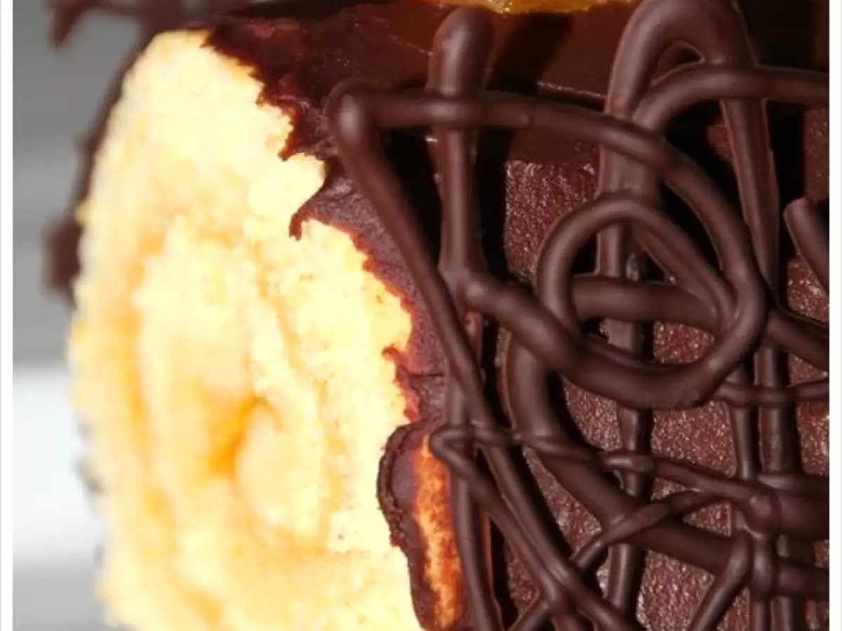 Bûche de Noël à l'orange, Grand Marnier et ganache chocolat noir - photo 2