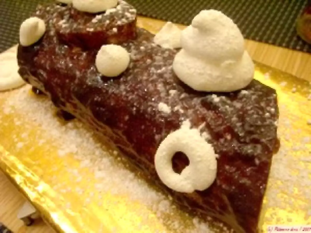 Buche de Noël aux épices et poires au vin - photo 2