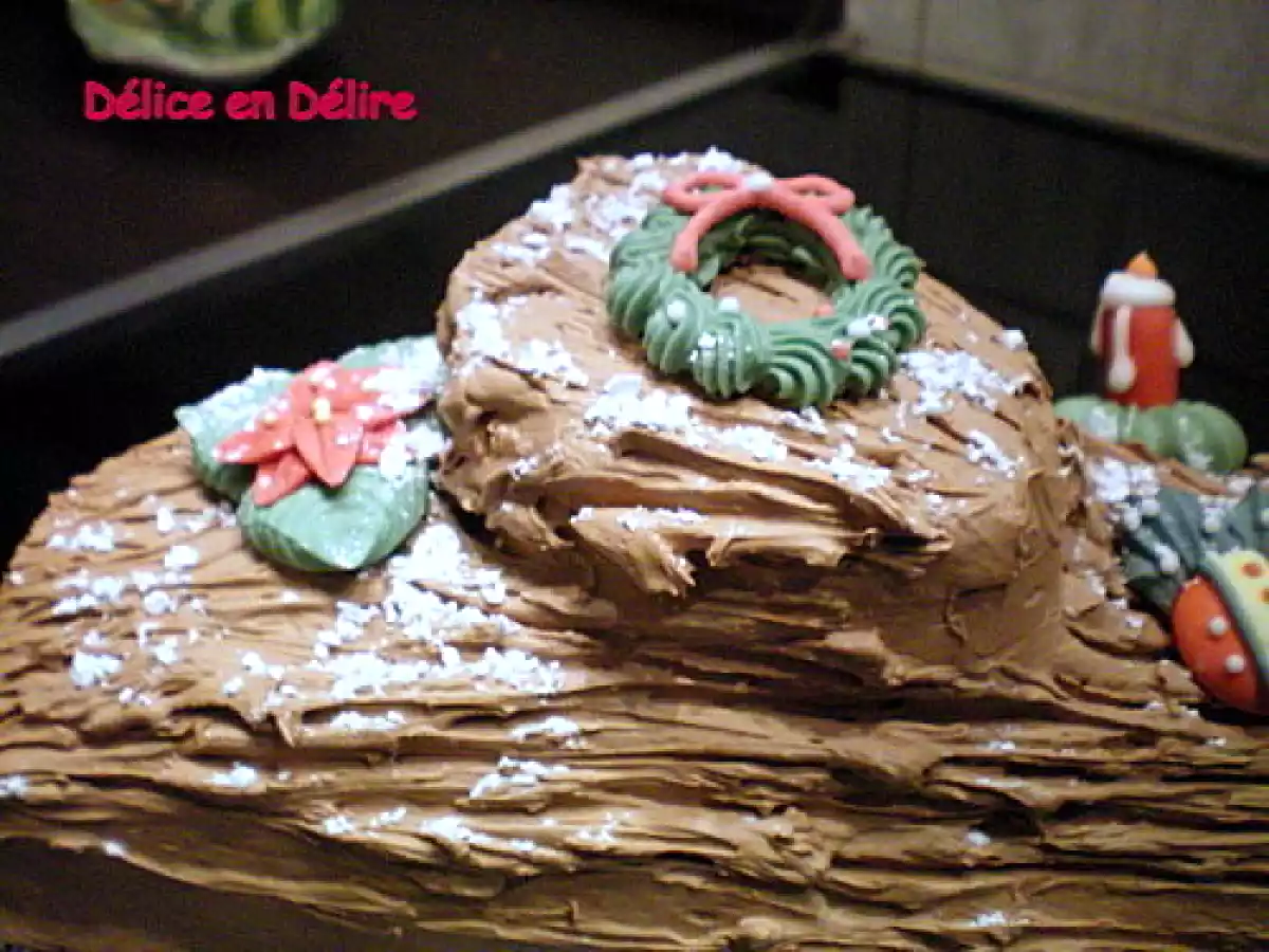 Bûche de Noël aux marrons glacés et au chocolat - photo 3