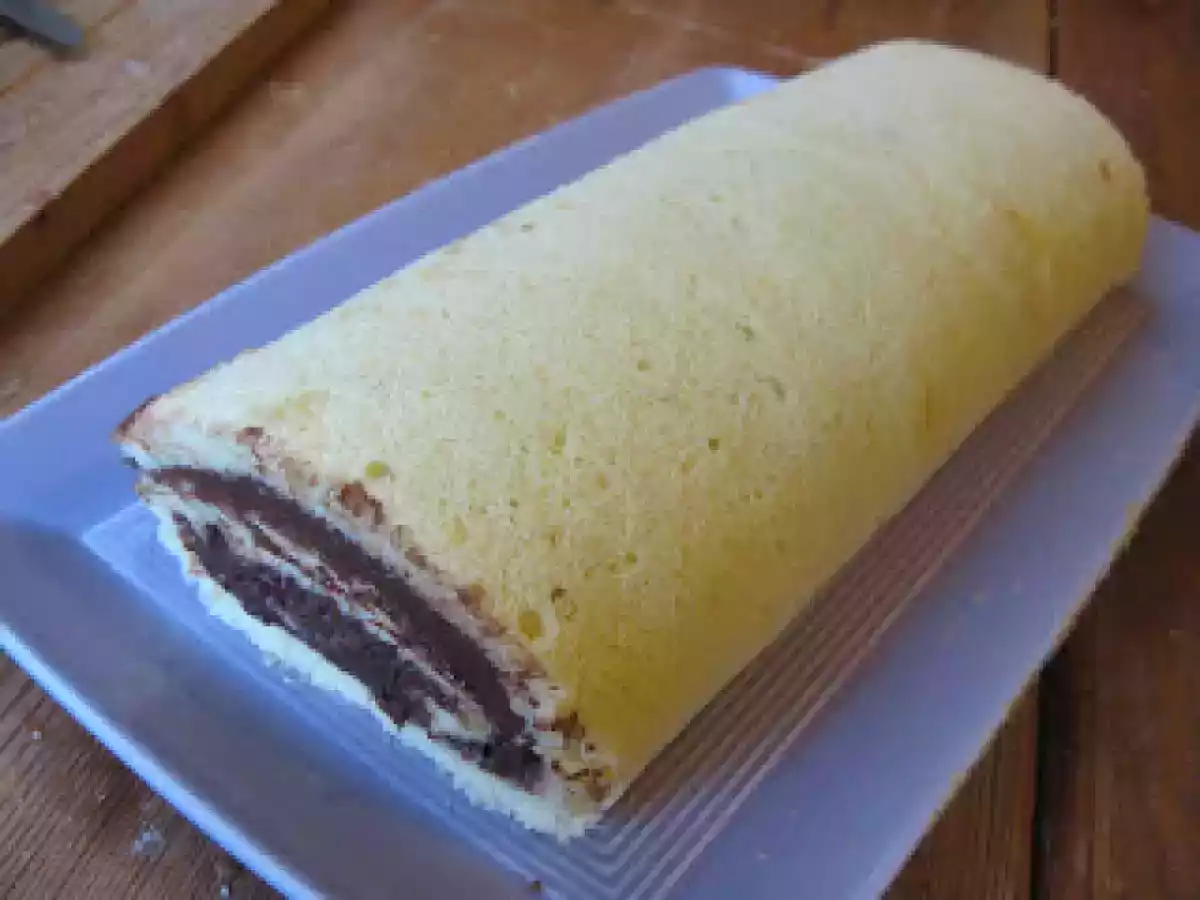 Bûche de Noël chocolat-framboise nappage citron