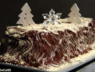 Buche de Noël chocolat marron meringue