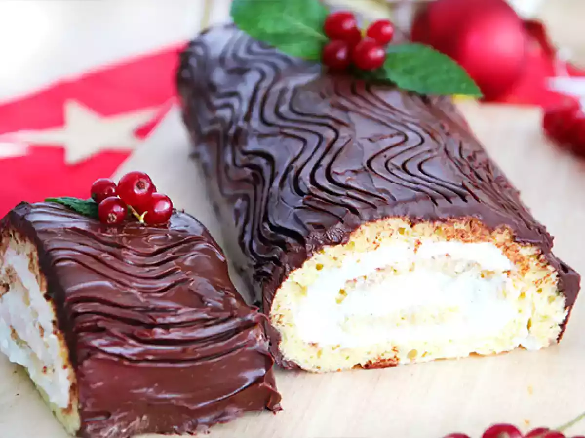 Bûche de Noël fourrée à la chantilly - photo 2