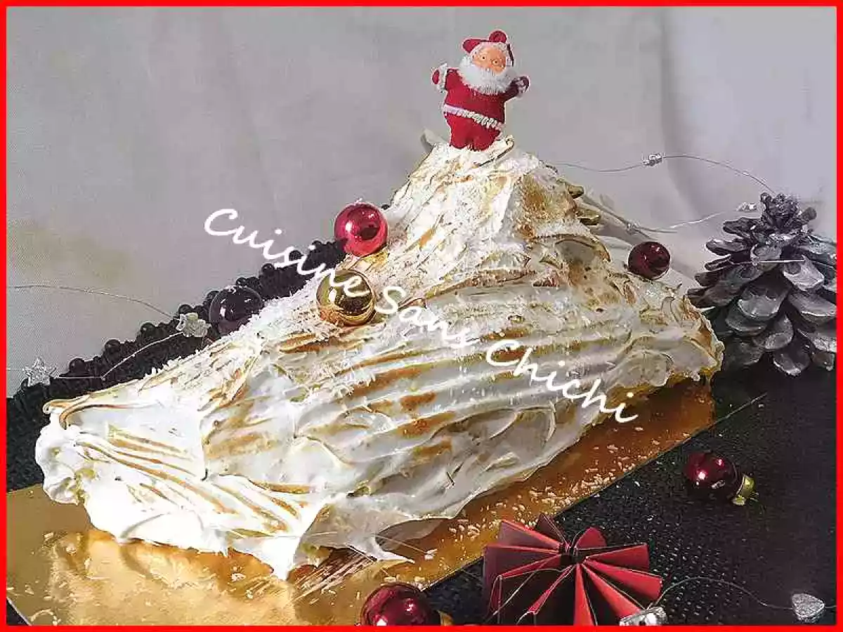 Bûche de Noël meringuée, au citron
