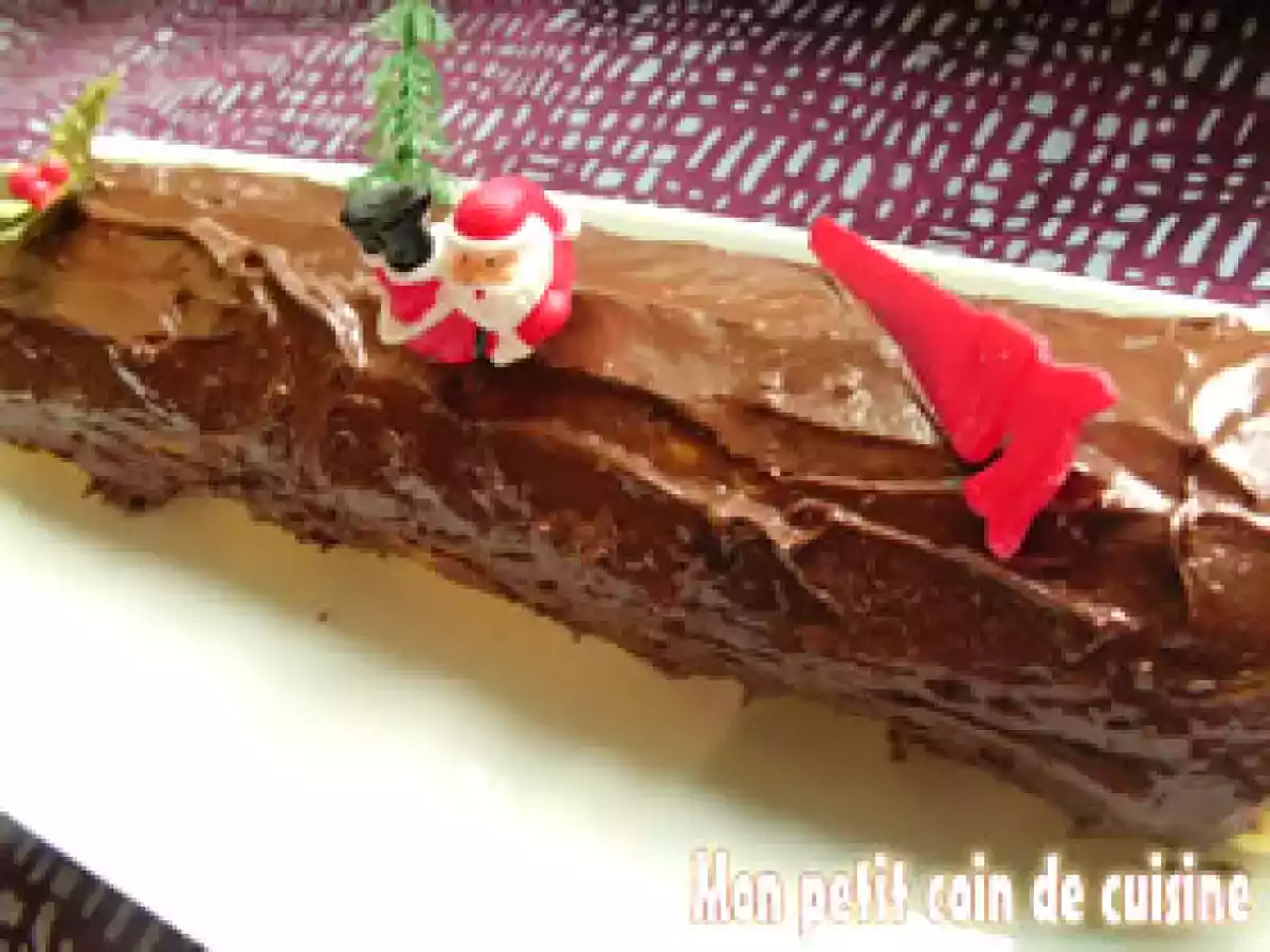 Buche de Noël simplissime framboise noisette