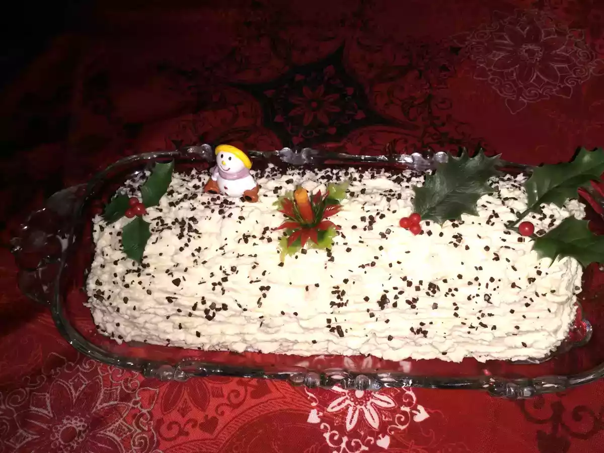 Bûche de Noël vanille litchis