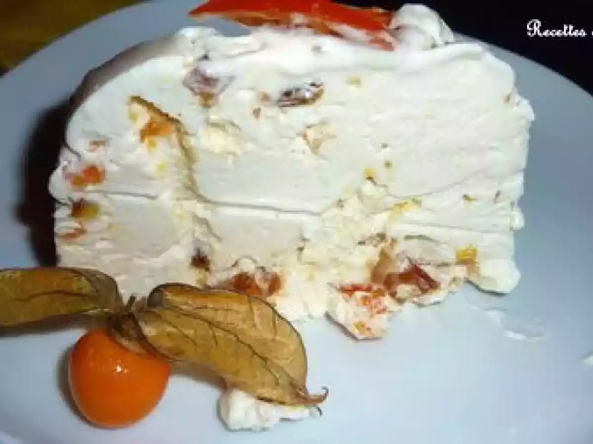 BUCHE DE NOUGAT GLACE AU SAFRAN, AUX DATTES ET A LA CLEMENTINE CONFITE - photo 4
