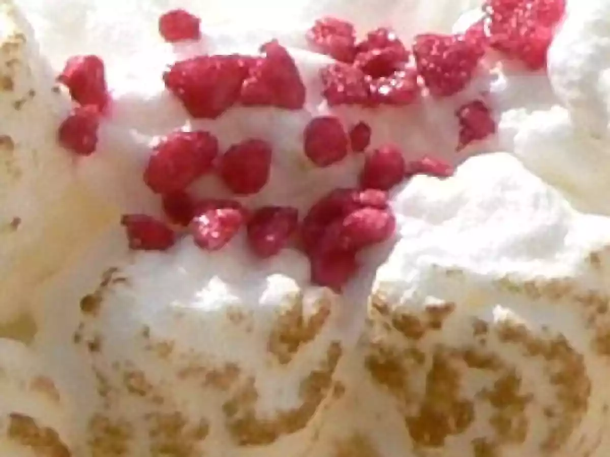 Bûche glacée meringuée, au citron et à la framboise. - photo 5