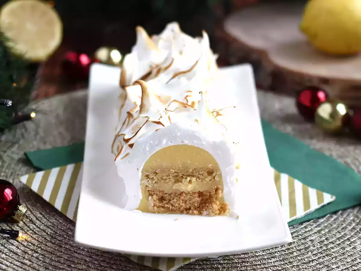 Bûche tarte au citron meringuée