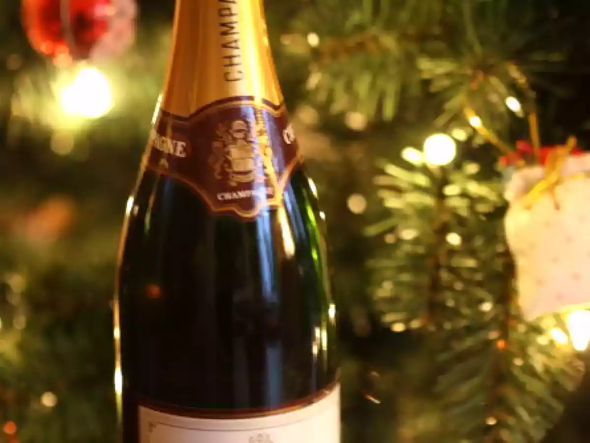 Bulles de champagne et de framboise