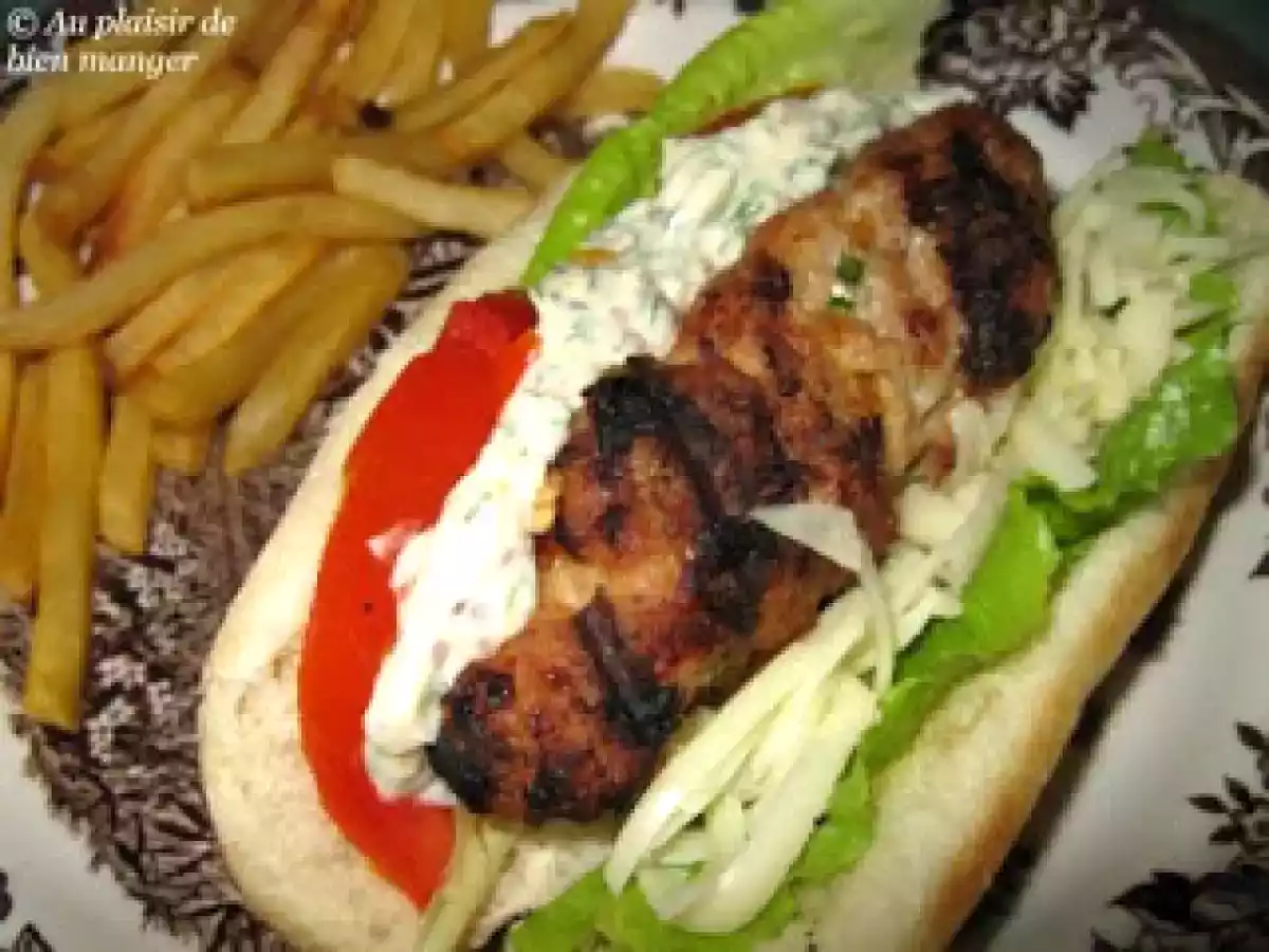 Burgers de porc version hot dog