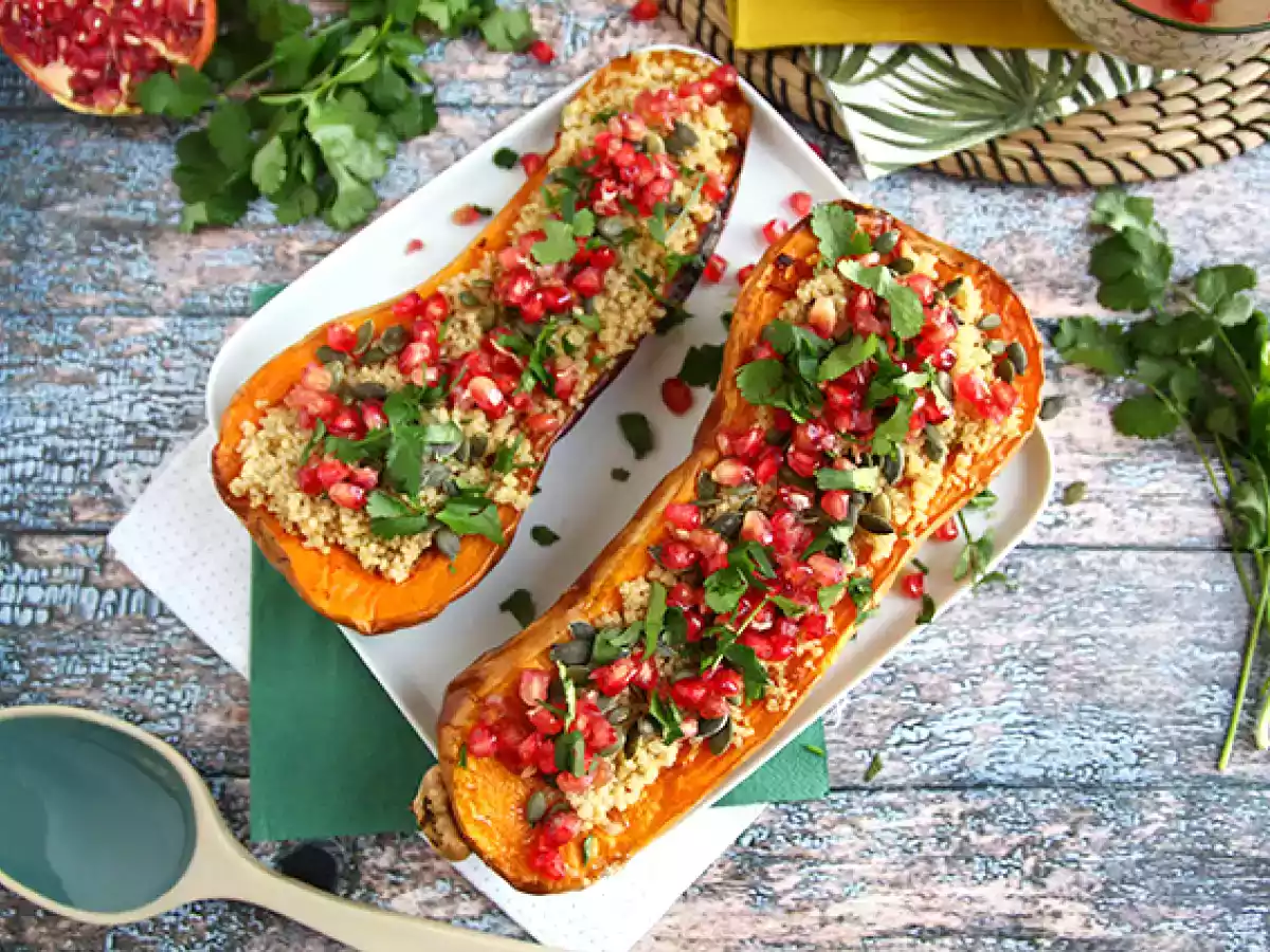 Butternut farci au quinoa et à la grenade - photo 3