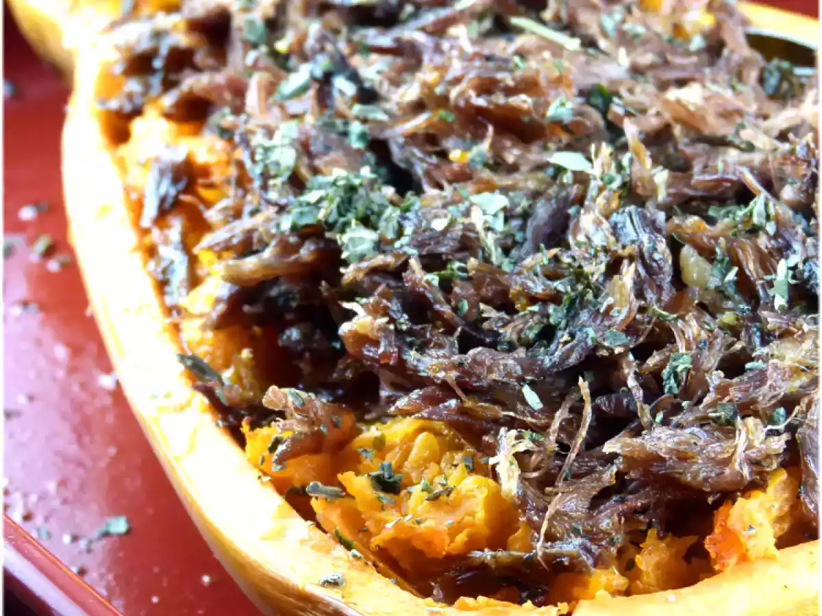 Butternut farcie au Confit de Canard - photo 2