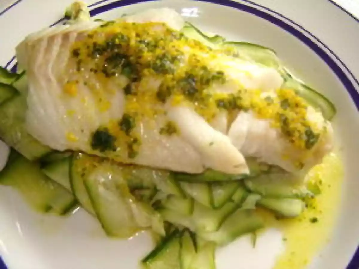 Cabillaud à l'orange et aux courgettes de Cuisine By Lignac