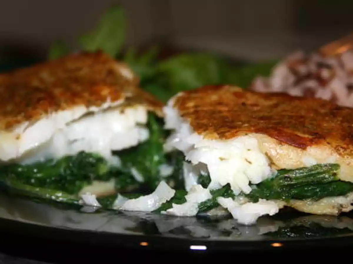 Cabillaud aux épinars en feuille de brick ou le Poisson pané pour grands