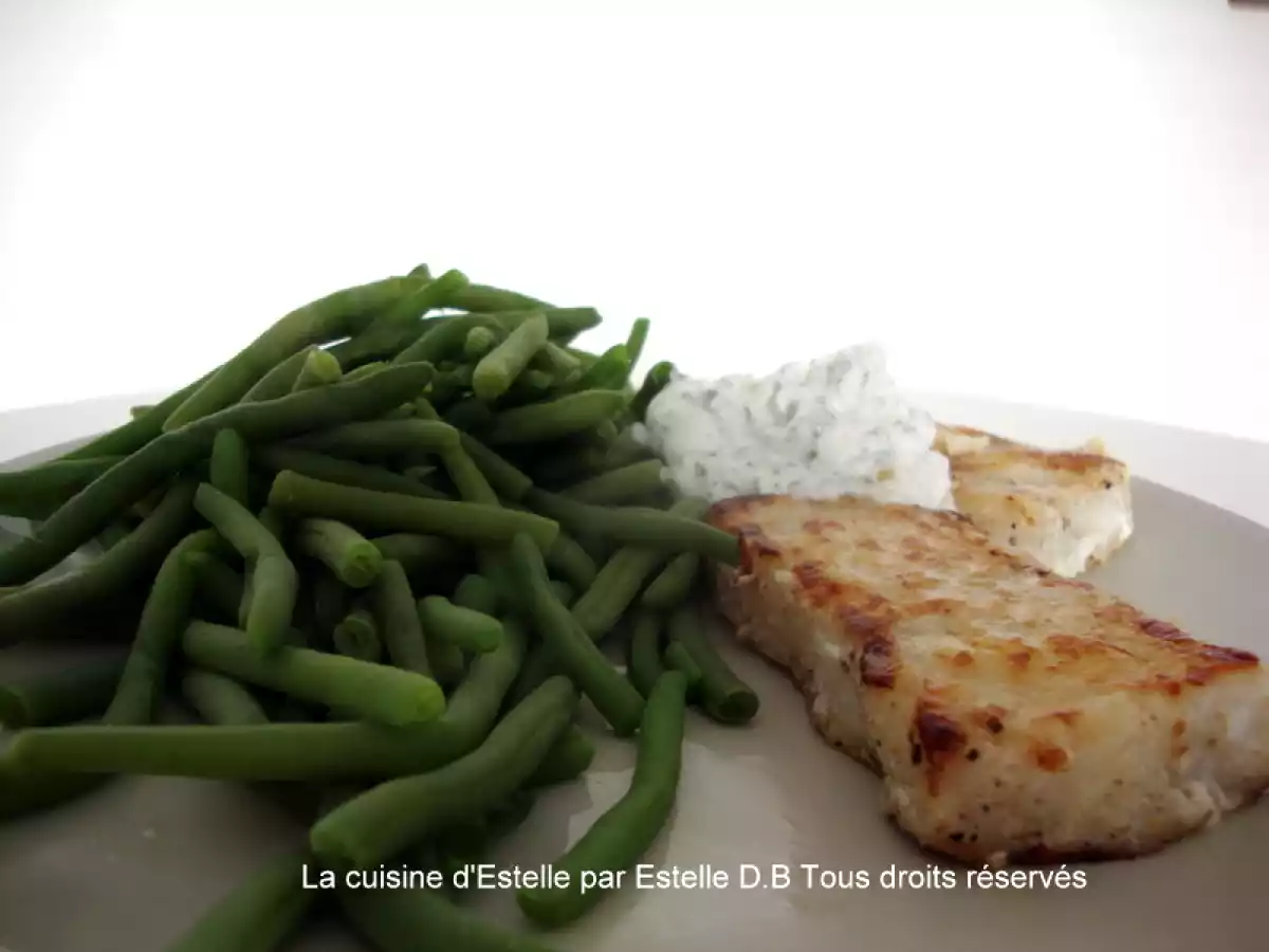 Cabillaud de régime et sa sauce saveur à l'ail et persil légère