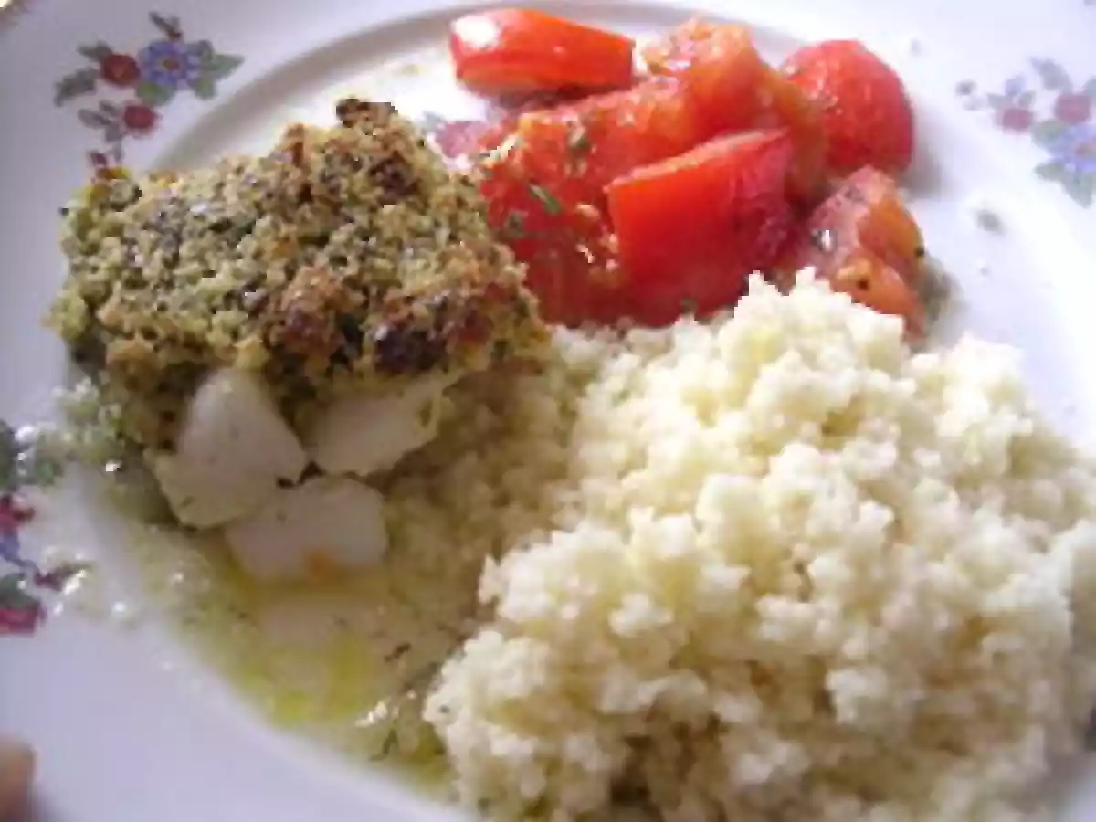 CABILLAUD EN CROUTE D HERBES