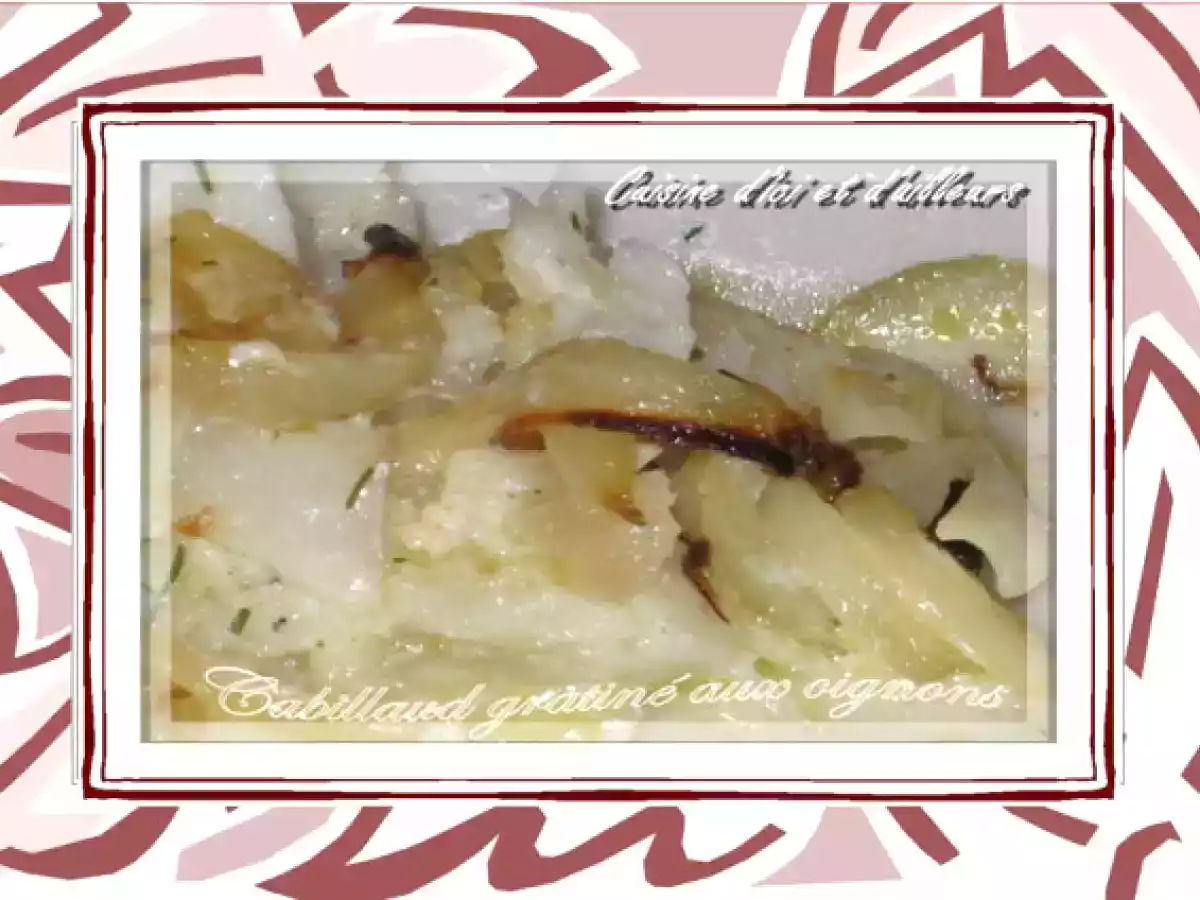 Cabillaud gratiné aux oignons
