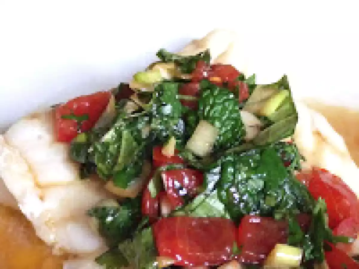 Cabillaud rôti et sa sauce incroyable aux herbes