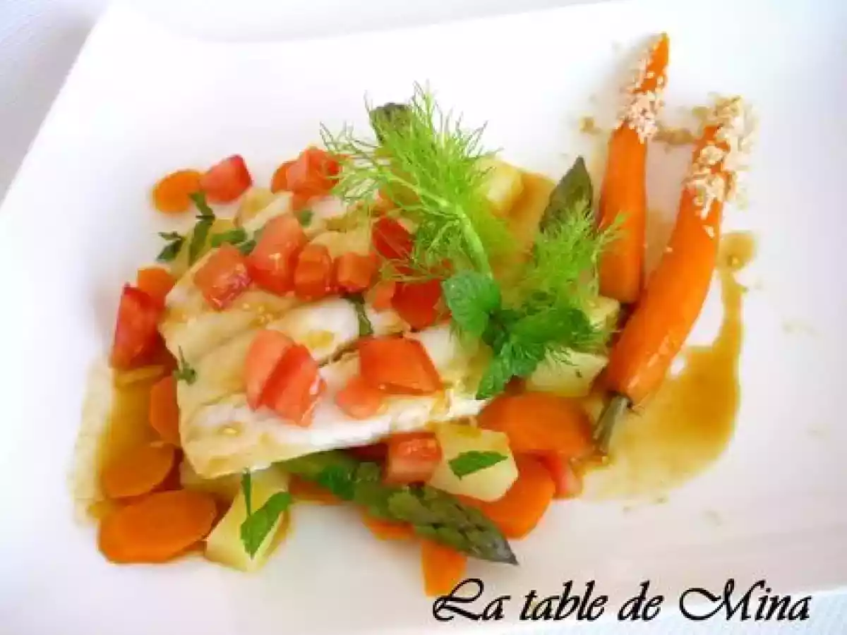 Cabillaud sur concassée de légumes, tout simple, tout vapeur - photo 2