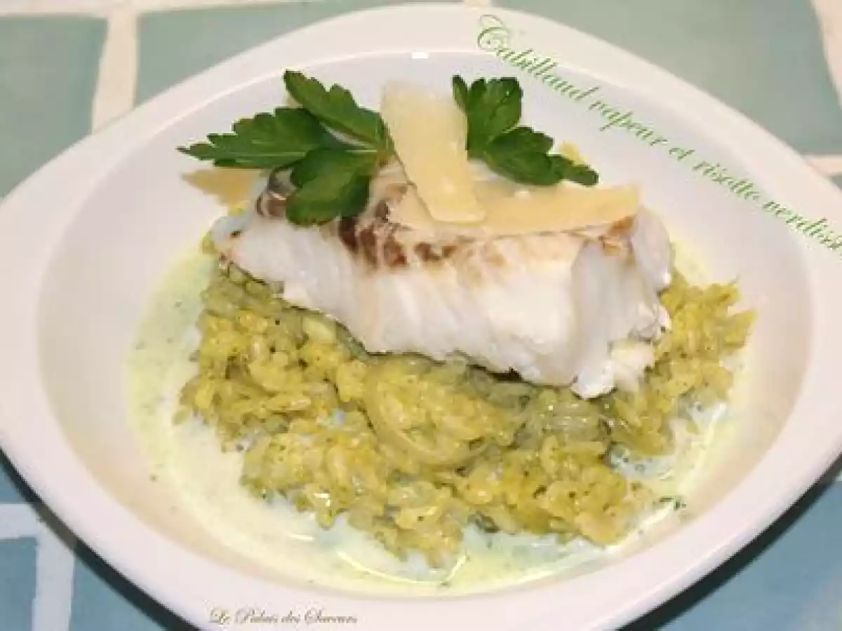 Cabillaud vapeur et risotto verdissimo