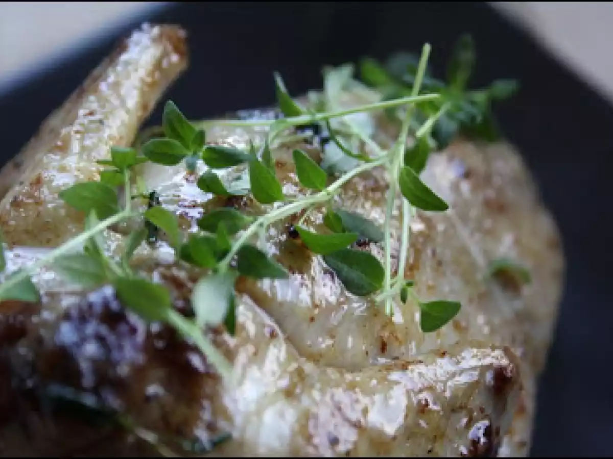 Cailles au miel, thym & gros sel