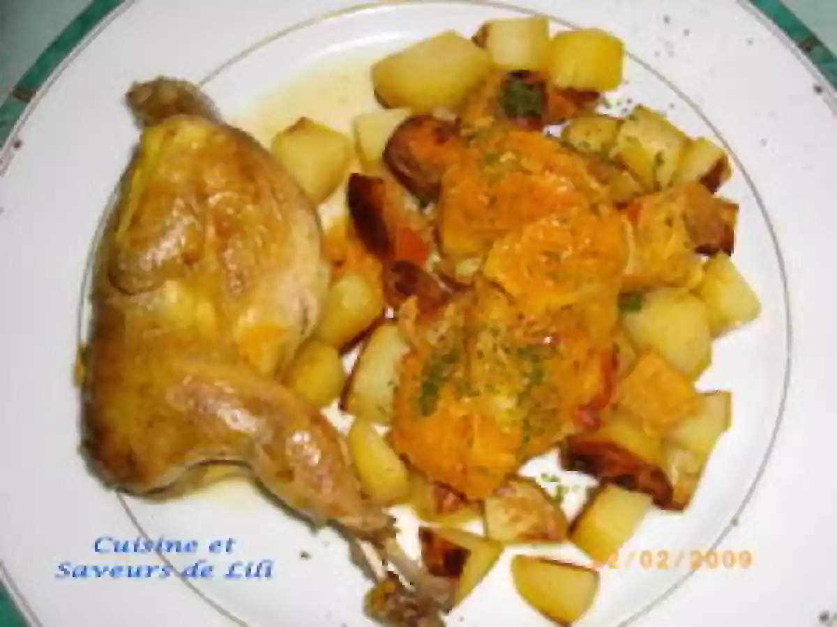 Cailles aux kakis à la sauce aux mandarines