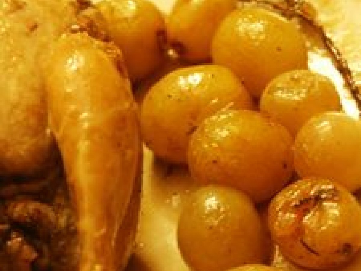 Recette de cailles aux raisins de muscat et vin blanc