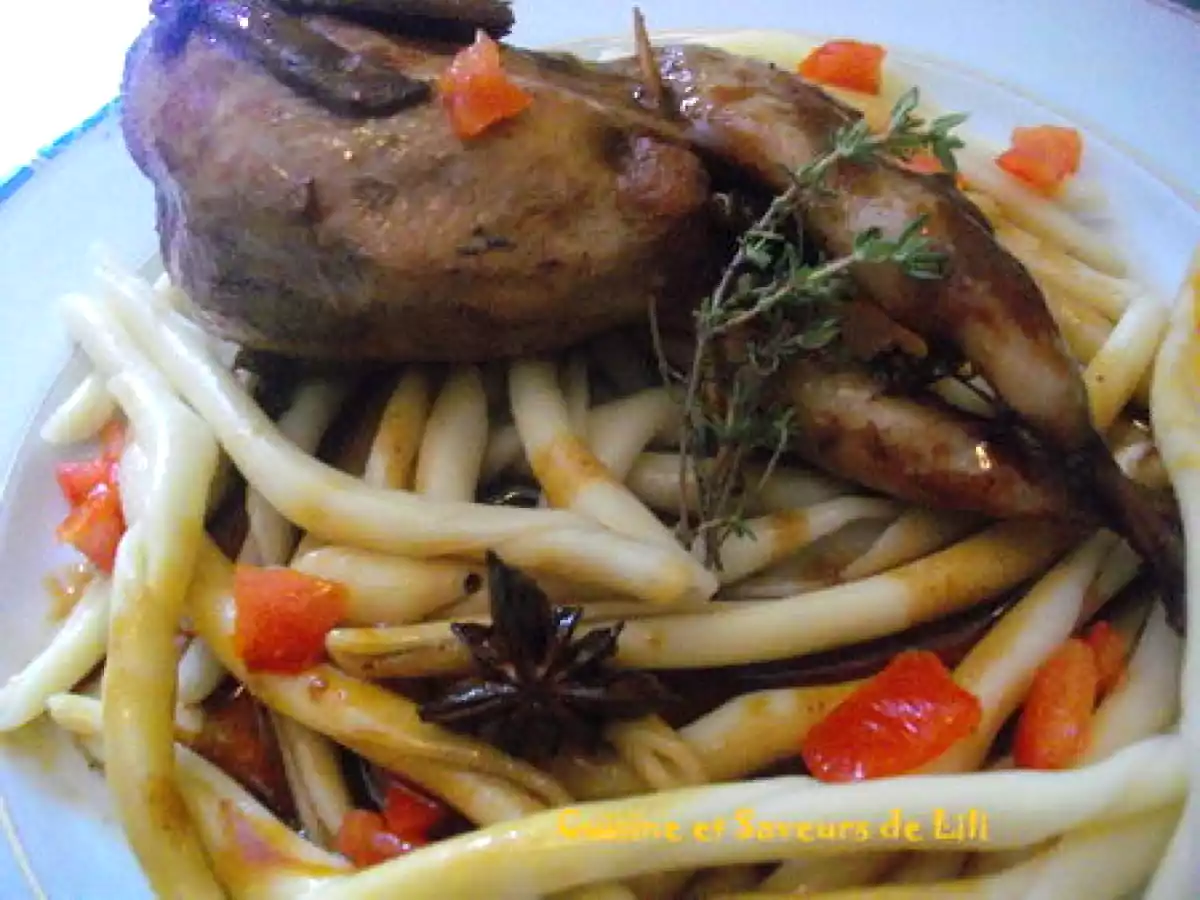 Cailles braisées au caramel de gingembre et sa farce à la vanille Bourbon - photo 2