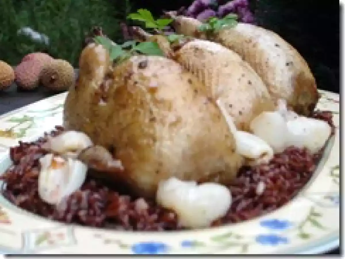 Cailles Farcies aux Litchis et Riz de Camargue