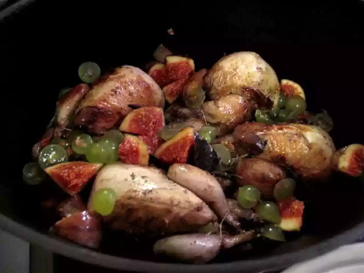 Cailles farcies aux raisins et aux figues - photo 2